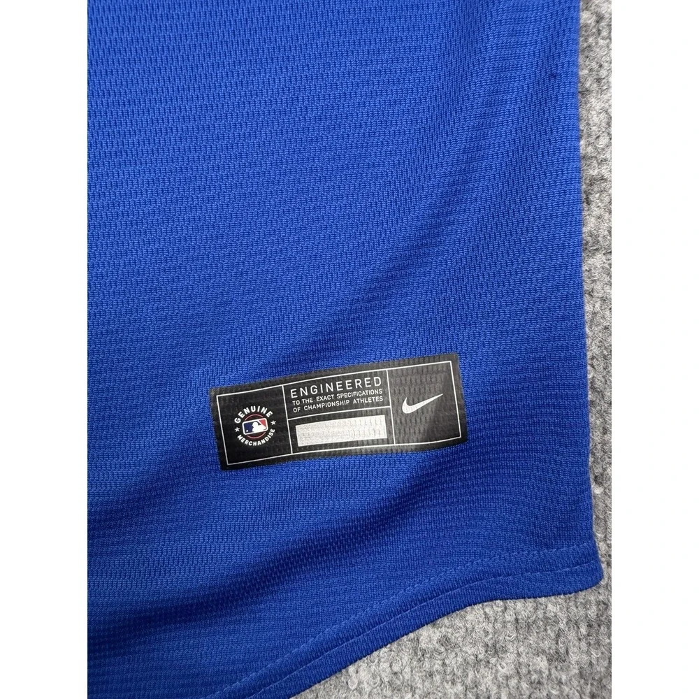 Nike Chicago Cubs Javier Baez #9 Youth M Blue MLB Baseball Jersey #1148